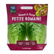 Fresh Produce, Petite Romaine Lettuce, 2 Count Bag