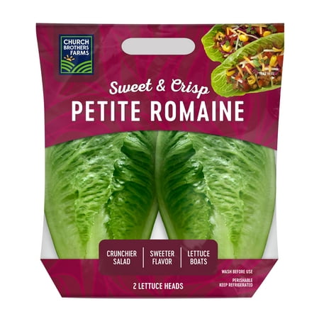 Fresh Produce, Petite Romaine Lettuce, 2 Count Bag