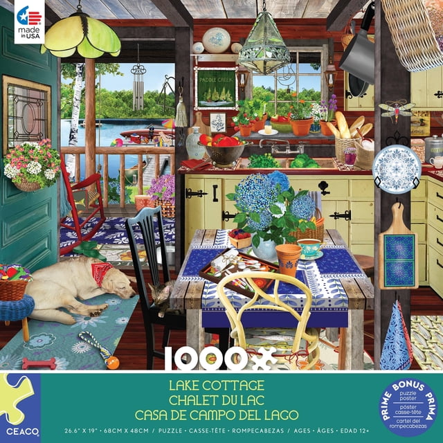 Rompecabezas Ceaco Tracy Flickinger Lake Cottage 1000 piezas