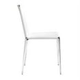 thumbnail image 2 of Home Roots Furniture 248879 33.5 x 17.5 x 18.5 in. Leatherette Chromed Stainless Steel Dining Chair - White, Set of 4, 2 of 2
