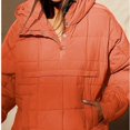 thumbnail image 2 of Sudadera con capucha de color sólido de otoño e invierno, sudadera con capucha de algodón con filete plegable, bolsillo, abrigo de manga larga para mujer, 2 of 6