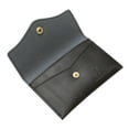 thumbnail image 3 of Black Leather Card Holder with Snap, Small Leather Wallet, 3 of 6