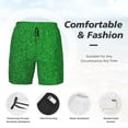 thumbnail image 3 of Fotbe Green Sparkling Shiny Traje de Baño para Hombre – Shorts de Natación de Secado Rápido con Forro y Bolsillos-Small, 3 of 6