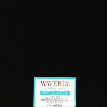 Waverly Inspirations Cotton 18" x 21"  Quarter Solid Onyx Print Fabric, 1 Each
