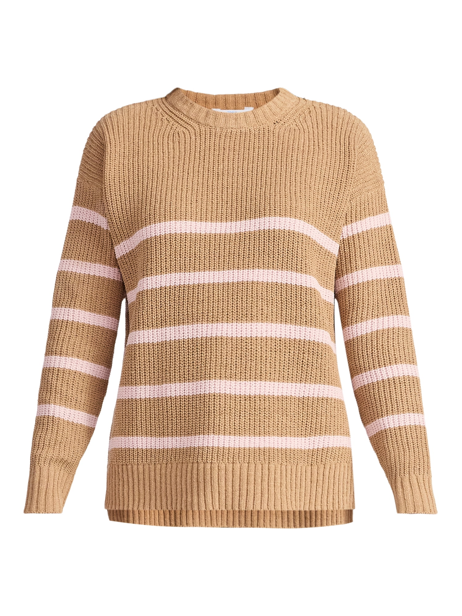 Time and Tru Women's Chenille Sweater with Long Sleeves, Midweight, Sizes XS-XXXL
