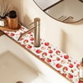 thumbnail image 2 of Yayeee Faucet Mat for Kitchen Sink 14.7" Diatomite Long Splash Guard Pad, Red Apple Heart Pattern, 2 of 7