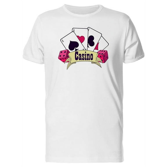 Casino Playing Cards / Dice T-Shirt Men -Image by Shutterstock, Male XX-Large