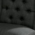 thumbnail image 3 of Benjara Bega 23 Inch Dining Chair, Set of 2, Wingback, Button Tufted, Black, Gray, 3 of 5