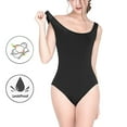 thumbnail image 5 of Baberdicy One Piece Swimsuit Women Swimwear Suit Athletic for Teen Girls Solid Color Black And Brown Swimsuit Bathing Swimsuit Black M, 5 of 8