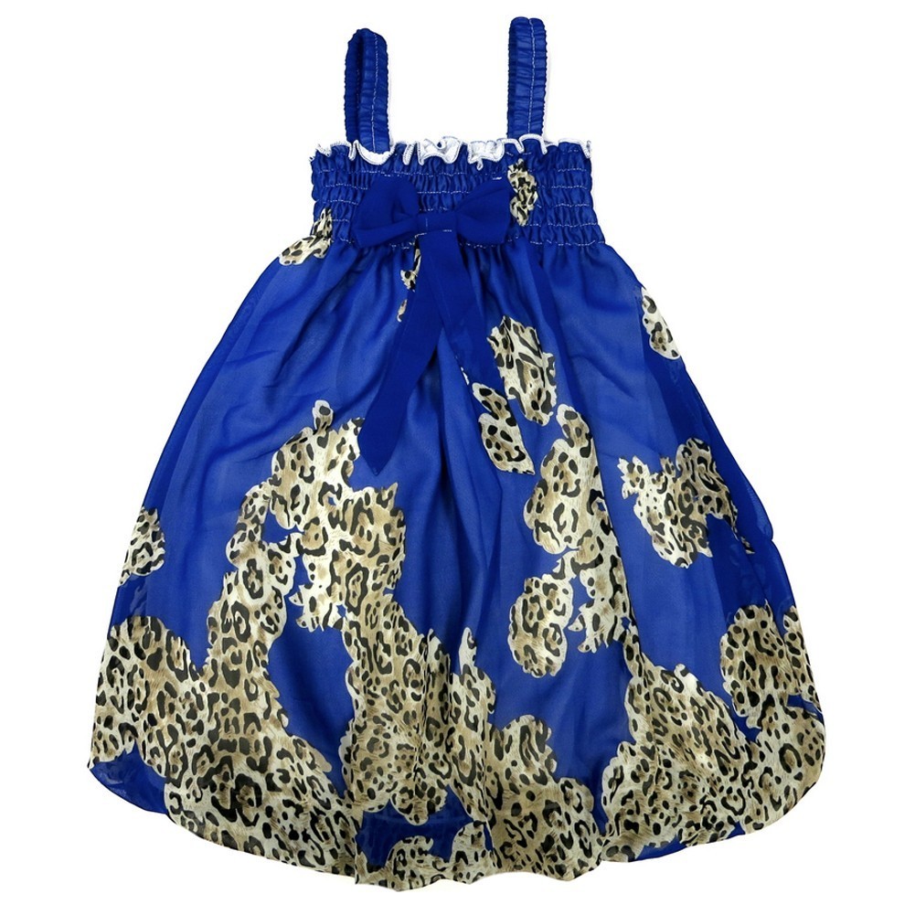 royal blue leopard print dress