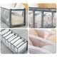 thumbnail image 5 of Organizador de cajones con divisor para armario, caja de almacenamiento para ropa interior, corbata, hogar, viajes, para mujeres y hombres 7 quejas grises, 5 of 9
