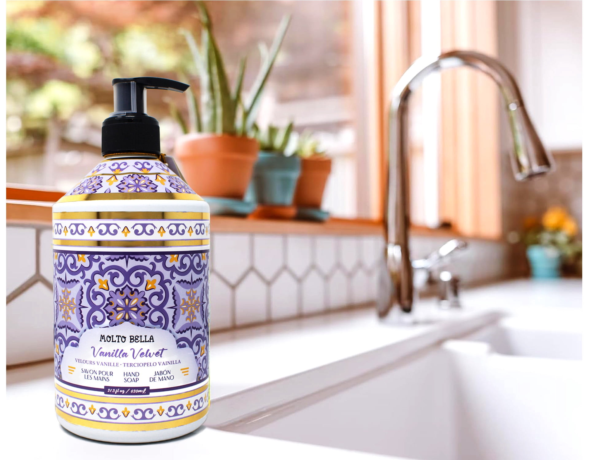 Molto Bella Liquid Hand Soap, Vanilla Velvet Scent, 21.3 fl oz 2 Pack