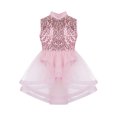 thumbnail image 3 of iiniim Kids Girls Sleeveless Mock Neck Sequins Ballet Dance Leotard Dress Latin Lyrical Jazz Costume, 3 of 7