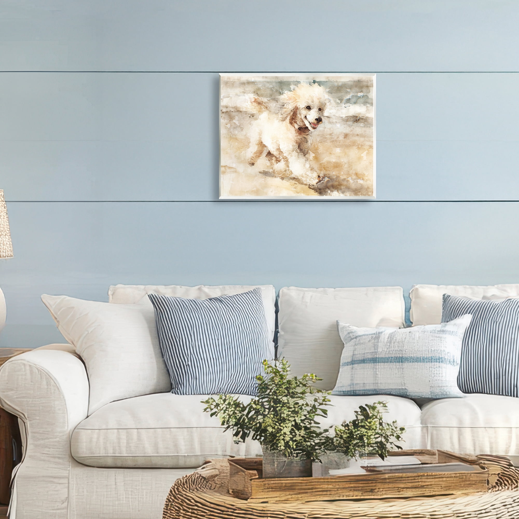 Stupell Industries Coastal Breeze & Poodle Wall Plaque Art, design by Svetlana Aleynikova