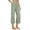 Light Green, variant on Womens Fashion Summer Essentials Clothes Women's Casual Solid Color Cotton and Linen Three Quarter High Waisted Casual Pants Casual Pants for Women