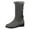 Grey, variant on Women's Mid-Calf Boots Warm Lined Boots Side Zipper Comfortable Casual Outdoor Footwear for Everyday Relaxation