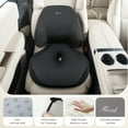 thumbnail image 3 of Florich Seat Cushiona and Lumbar Support Pillow for Driving Car Office Chair, Memory Foam Back Support Pillow and Office Seat Chair Cushion for Sciatica Pain Relief, Black, 3 of 8