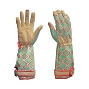 Digz 7505910 Womens Synthetic Rose Picker Gardening Gloves - Green  Large