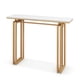 thumbnail image 5 of Costway Mesa Consola de 110 cm, Mesa de Sofá de Falso Mármol con Patas Robustas de Metal, Pies Ajustables, Mesa de Entrada Moderna, Ideal para Vestíbulo, Sala de Estar, Pasillo, 5 of 5