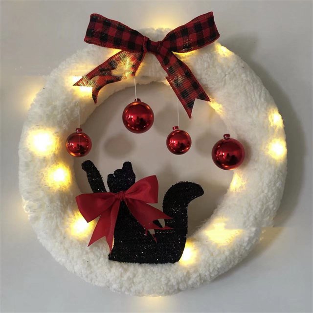 onlyliua ¡ ¡Descuentos de Temporada! Nueva Cinta de Bola Navideña con Forma de Gato Bonito para Colgar En La Puerta, Decoración para Festivales