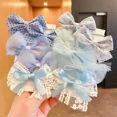 thumbnail image 5 of 10Pcs/Set Big Bow Flower Elastic Hairbands Children Girls Sweet Hair Ties Fashion Headbands Hair Accessories Rubber Band For Kid, 5 of 10