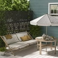 thumbnail image 3 of POSHIONS Outdoor Privacy Screen with Stand 76" x 47.2" x 15.7" Metal Balcony Decorative Screen, 3 of 5