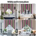 thumbnail image 6 of Swag Curtain Valances Pink Striped Swag Valances for Kitchen Windows Geometric Green Stripes Short Topper Curtains Valance Tier Pair for Kitchen Bedroom Living Room Bathroom 28"x36", 6 of 8