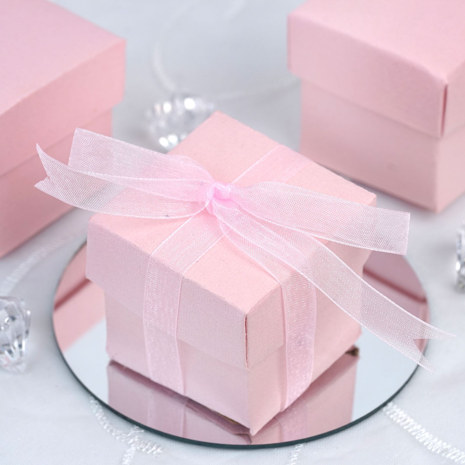 Pearl White Tall Handbag Wedding Favour Boxes Bridal Shower Choose QTY 