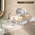 thumbnail image 1 of Wall-Mounted Soap Dish with Suction Cup - No Drilling Required, Single-Layer Design with Rabbit Shape and Silver Bowknot, Premium Plastic Bathroom Organizer for Efficient Water Drainage, Ideal for, 1 of 6