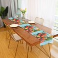 thumbnail image 2 of Yayeee Table Runner 70 inches Long Home Kitchen Dinning Party Decoration, Orange Floral Tomatoes, 2 of 7