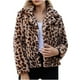 thumbnail image 1 of Abrigo cálido de piel sintética para mujer, chaqueta de invierno con cuello vuelto de leopardo para mujer Fridja BV0+3112, 1 of 9