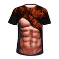 thumbnail image 4 of Styesk T-Shirts pour Homme Mode pour Hommes Impression Florale Mode Entraînement Physique Col Rond Manches Courtes T-Shirt, 4 of 5