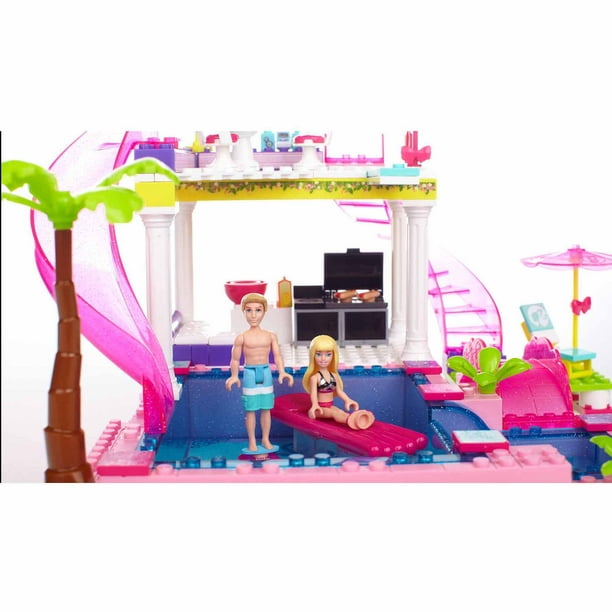 verschijnen Kiezen Triviaal Mega Bloks Barbie Pool Party - Walmart.com