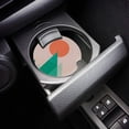 thumbnail image 3 of FMSHPON Geometric Figures Mountain Peaks and Sun Set of 6 Car Coaster for Drinks, Absorbent Ceramic Stone Coasters Cup Mat with Cork Base for Home Kitchen Room Coffee Table Bar Decor, 3 of 5