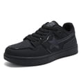 thumbnail image 4 of Zapatillas de deporte informales con patrón de estrellas transpirables, plataforma ligera con cordones de cuero PU para caminar, zapatos planos para correr, calzado de mujer, 4 of 4