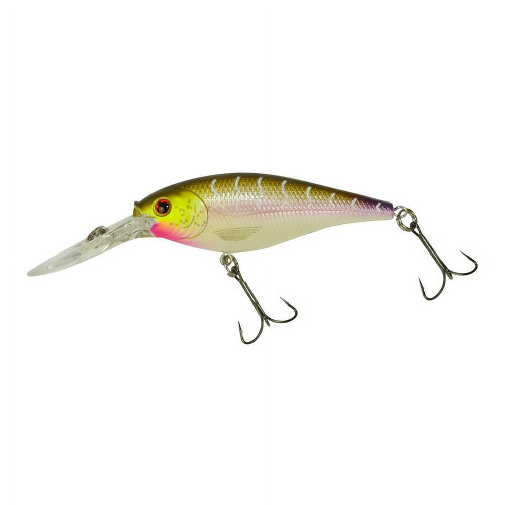 (2 pack) Berkley Flicker Shad Fishing Lure, Purple Tiger, 5/16 oz