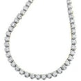 thumbnail image 3 of 10K Yellow Gold Solitaire 4 Prong Set Diamond Tennis Chain 24" Necklace 14.87 CT, 3 of 7