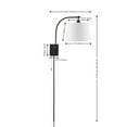 thumbnail image 4 of JONATHAN Y Gosling 22.5" 1-Light Mid-Century Modern Plug-In or Hardwired Iron LED Gooseneck Swing Arm Wall Sconce with Pull-Chain and USB Charging Port, Oil Rubbed Bronze, 4 of 11