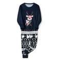 thumbnail image 3 of Elippeo Family Matching Pajamas Christmas Set Elk Print Long Sleeve Tops and Stretch Casual Pants Sleepwear Set, 3 of 10