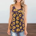 thumbnail image 2 of Mode Femmes Sans Manches Tournesol Impression Couleur Bloc Réservoir T-Shirt Top, 2 of 5