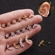 thumbnail image 2 of Pendientes de circonita con forma de copo de nieve, pendientes de bola giratoria de acero inoxidable, joyería creativa para perforar la oreja, pendientes de estrella de cinco puntas, 2 of 6