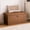 Brown, variant on Folding Storage Ottoman 16x12x12 inches, Small Faux Leather Foot Rest Stool with Button Tufted Rivet Design, Footstool Bench, Ottoman with Storage for Living Room Bedroom Coffee Table, Brown
