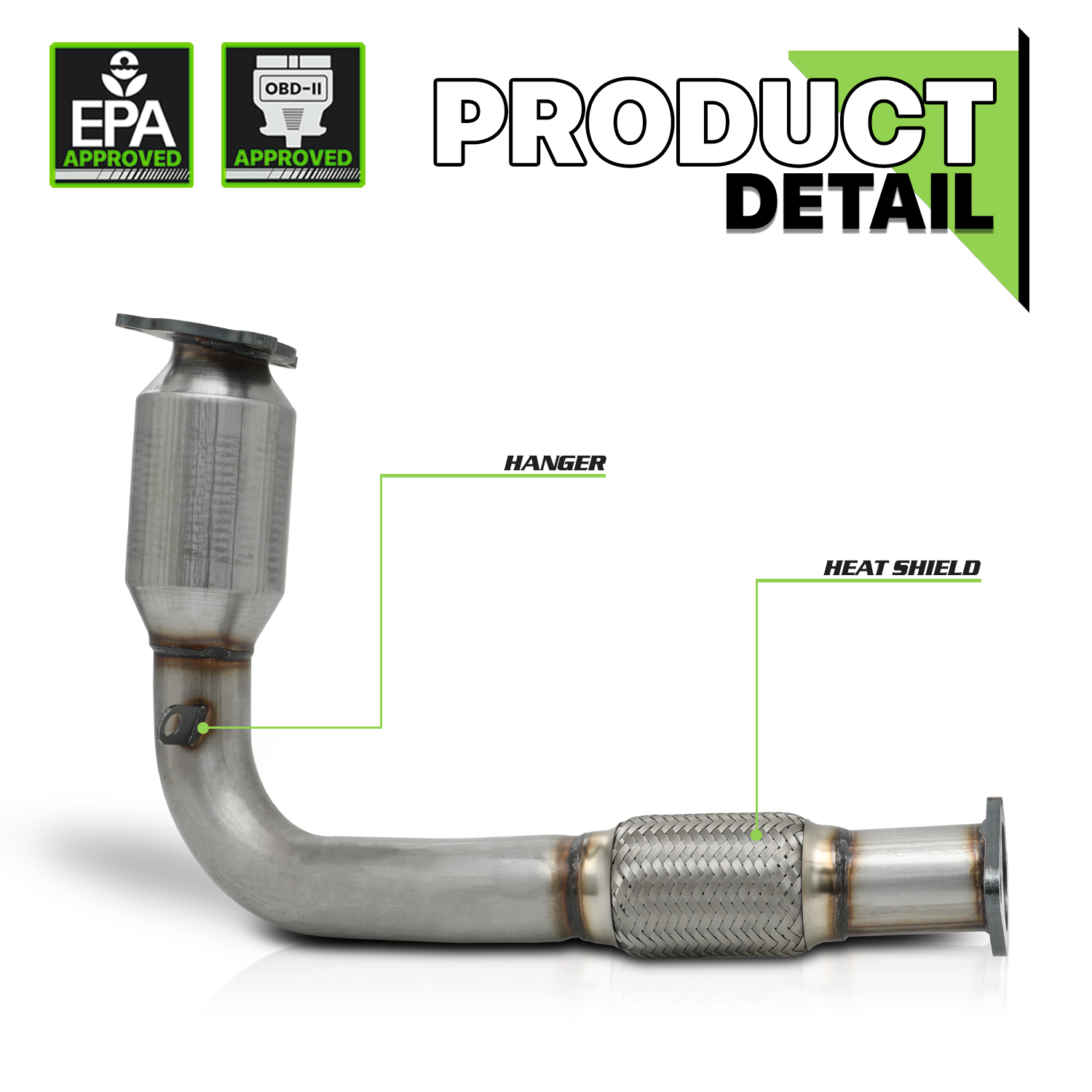EPA Certified Front Catalytic Converter – 2010-2015 Chevy Equinox / Captiva / GMC Terrain 2.4L – Direct Fit 53968