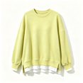 thumbnail image 5 of Crew Neck Sweatshirts Sports Fan Clothing Plain Sweatshirt Lightweight Sweatshirts Crewneck Sweatshirts Women Oversized Sweatshirt Warm Plain Tops Fall Must Haves Women 2026 Hiking Clothes，Yellow，L, 5 of 5