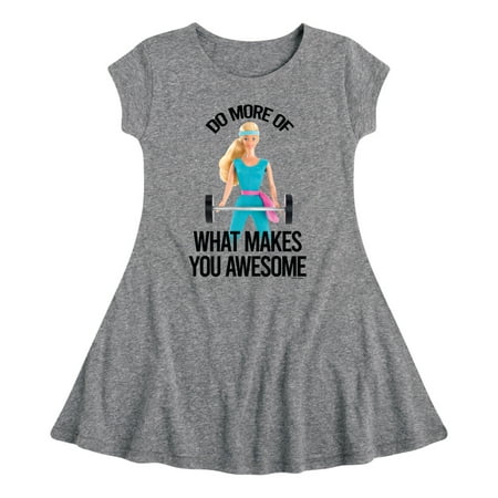 

Barbie - Do What Makes You Awesome - Toddler And Youth Girls Fit And Flare Dress