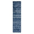 thumbnail image 2 of SAFAVIEH Berber Fringe Vinal Aztec Shag Runner Rug, Navy/Ivory, 2'2" x 8', 2 of 11