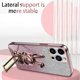 thumbnail image 4 of For iPhone 16 Pro Max Case Electroplating Glitter Rabbit PC+TPU Phone Cover with Kickstand - Black, 4 of 5