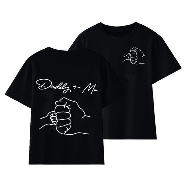 Gibobby Blusas Termicas Dama Camiseta para niños pequeños y niñas, camiseta de manga corta para niños, camiseta de manga corta con cuello redondo para padres e hijos, ropa par(Negro, 9-10 Años)
