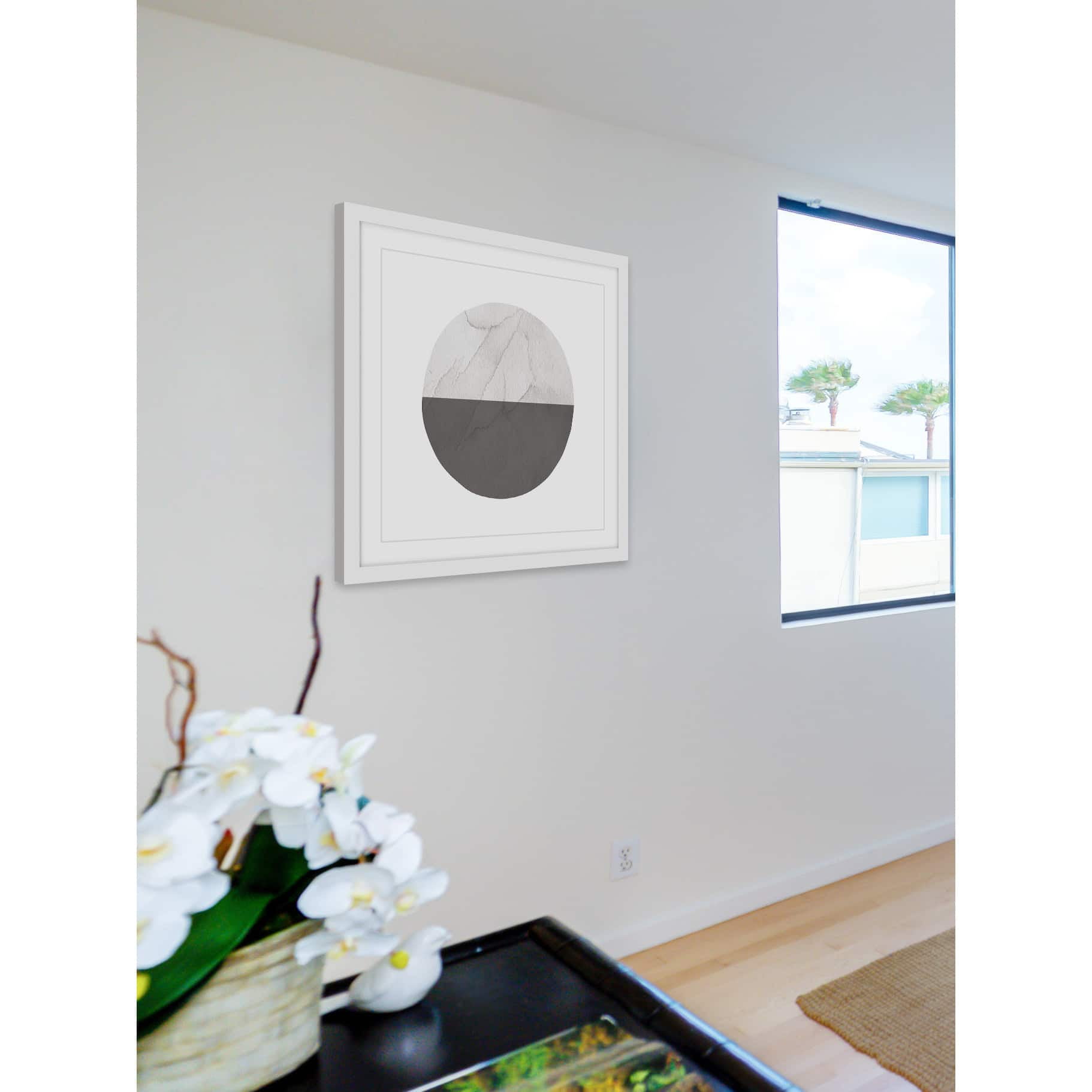 MARMONT HILL  'Half Circle' by Diana Alcala Framed Wall Art Print - Multi-Color 24 x 24