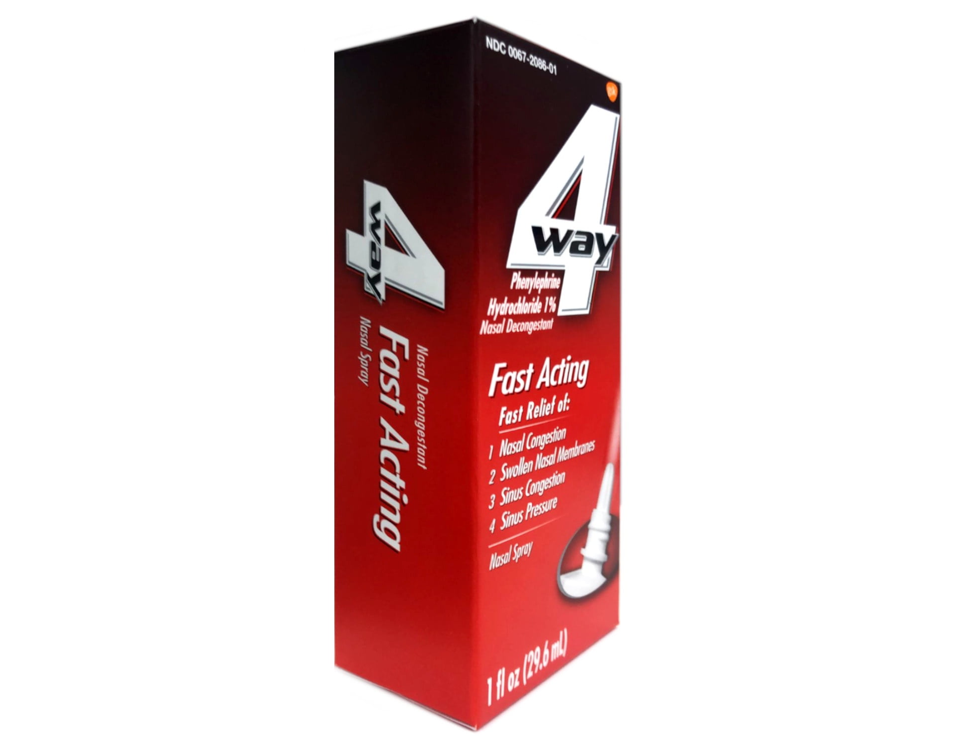 4 Way Fast Acting Nasal Spray - 1 oz, Pack of 6